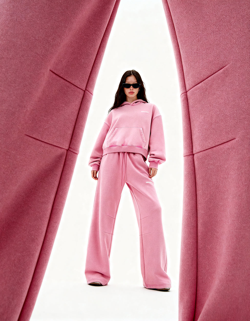 [women] Pink Essential Pant, worn